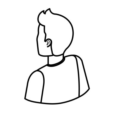 genç ve casual adam arka karakter