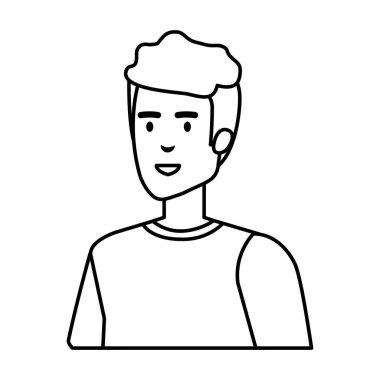 Genç ve rahat bir adam karakter