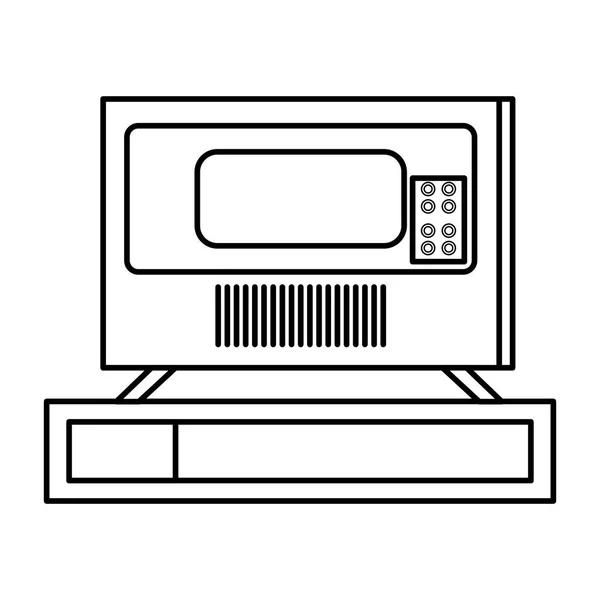 Plasma-Fernseher zurück Symbol — Stockvektor