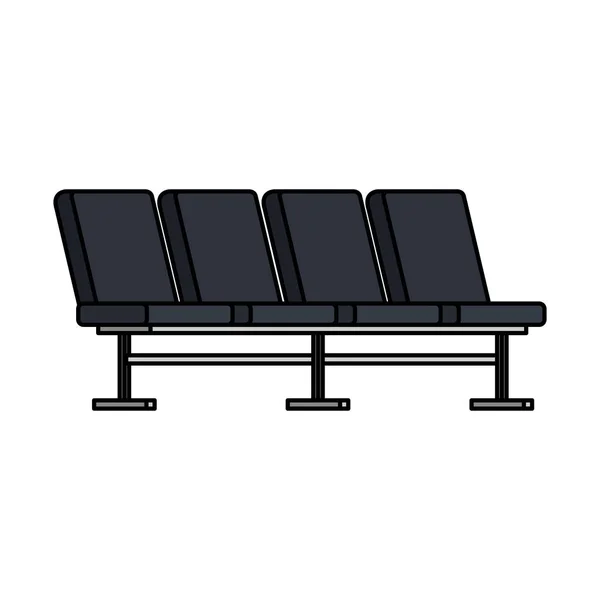 机场椅子地方图标 — 图库矢量图片