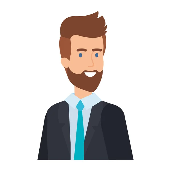 Young businessman avatar character — Stock Vector