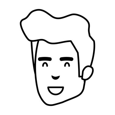 genç adam baş avatar karakter