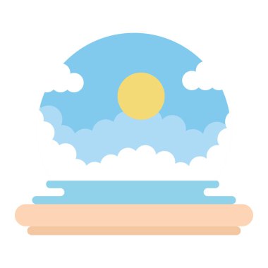 plaj deniz manzarası sahne simgesi