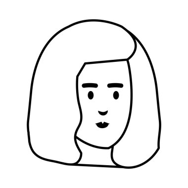 güzel bir kadın baş avatar karakter