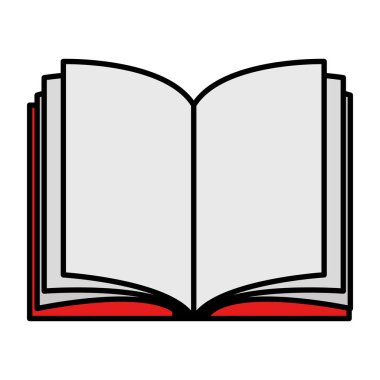 metin kitap açık izole simgesi