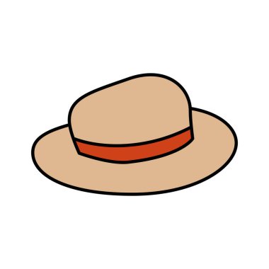 turist şapka izole simgesi