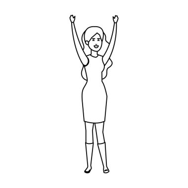 güzel ve genç kadın karakter