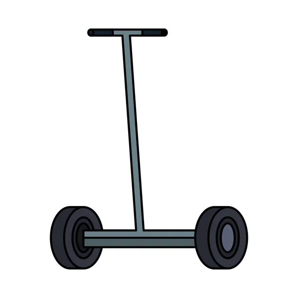 Plegable e-scooter aislado icono — Vector de stock