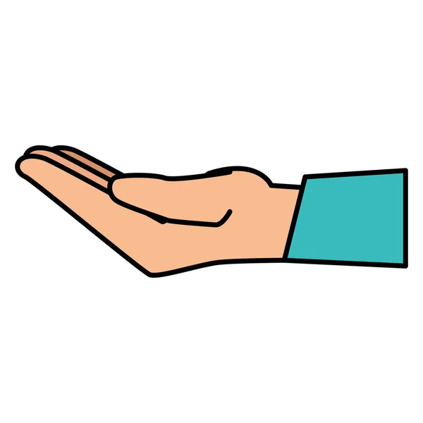 Рука людини, яка запитує значок — стоковий вектор