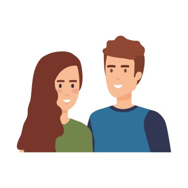 Çift avatar karakter simgeler