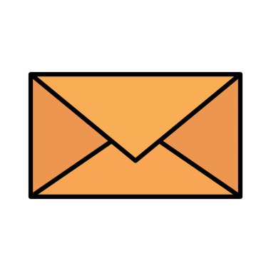 Zarf posta izole simgesi