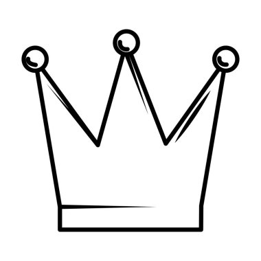 Kraliçe tacı izole simgesi