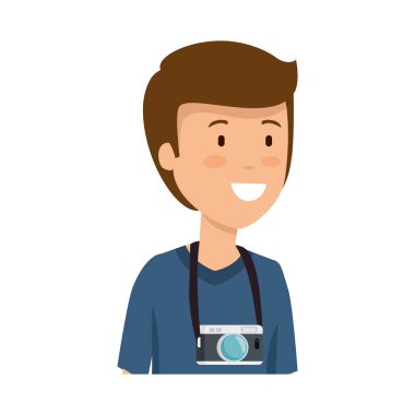 kamera fotoğraf karakter olan turist adam