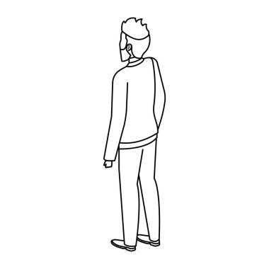 zarif işadamı arka avatar karakter