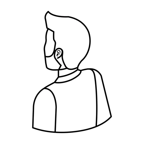 Елегантний бізнесмен назад аватар персонаж — стоковий вектор
