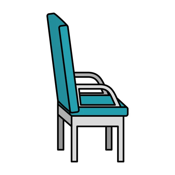 Дерев'яний стілець ізольована ікона — стоковий вектор