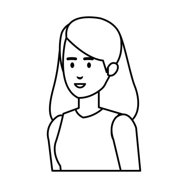 Belle femme avatar caractère — Image vectorielle