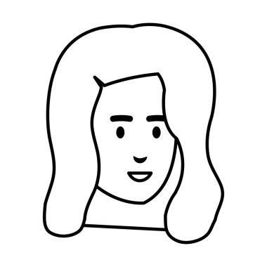 güzel bir kadın baş avatar karakter