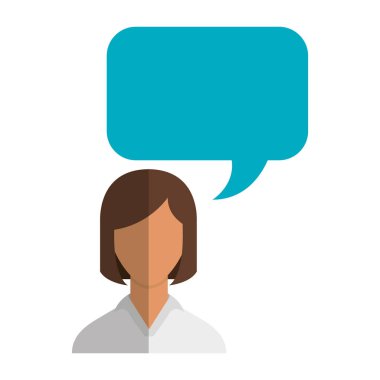 konuşma balonu avatar karakter ile genç adam