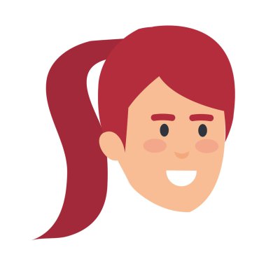 güzel bir kadın baş avatar karakter