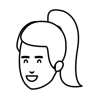 güzel bir kadın baş avatar karakter