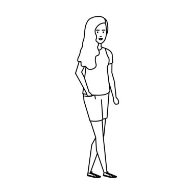 güzel ve genç kadın karakter