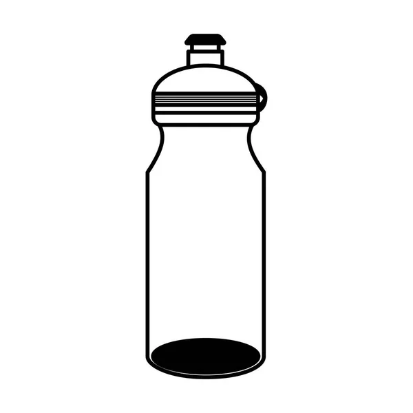 Botella agua gimnasio aislado icono — Vector de stock