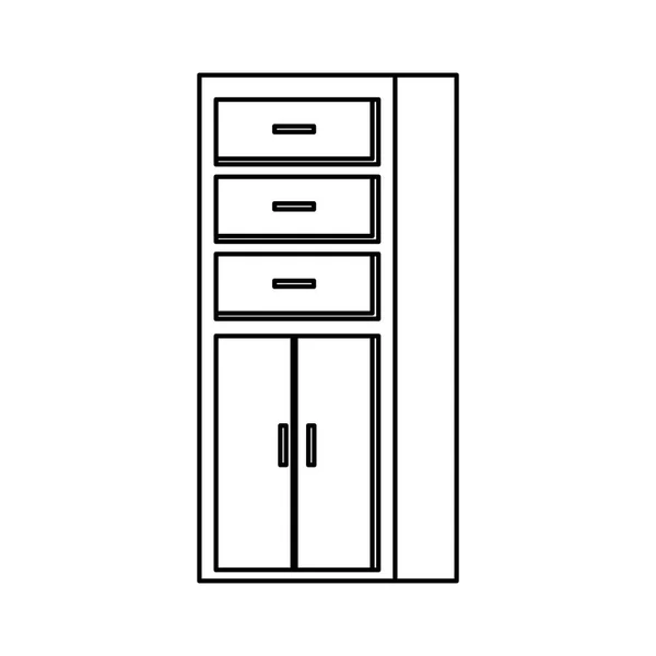 Houten rekken geïsoleerde pictogram — Stockvector