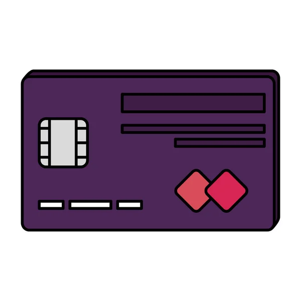 Icona isolata della carta di credito — Vettoriale Stock