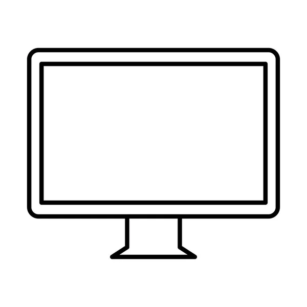 Écran d'ordinateur icône isolée — Image vectorielle