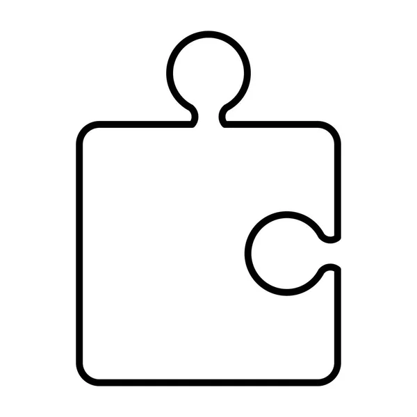 Puzzel stuk geïsoleerd pictogram — Stockvector