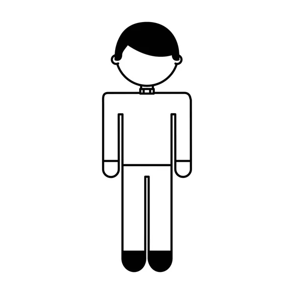 Priest man avatar character — Stock Vector