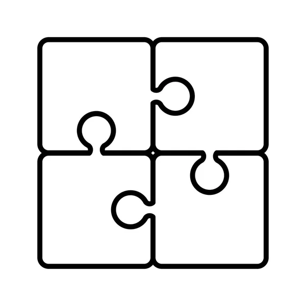 拼图块孤立的图标 — 图库矢量图片