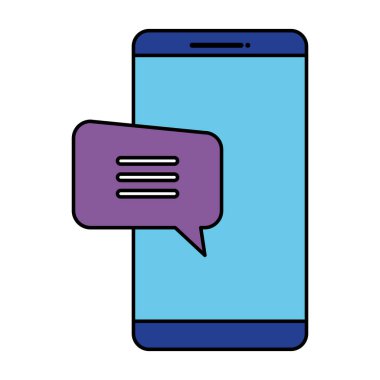 Konuşma baloncuklu akıllı telefon