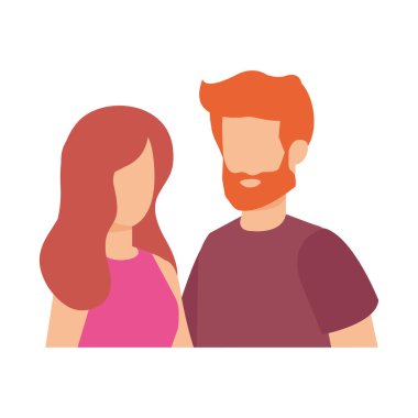 Çift avatar karakter simgeler