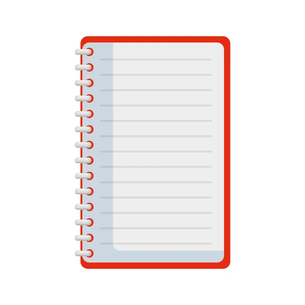Notepad office isolated icon — Stock Vector