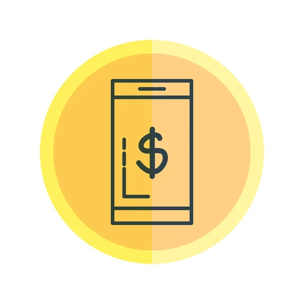 Doları sembolü ile Smartphone — Stok Vektör
