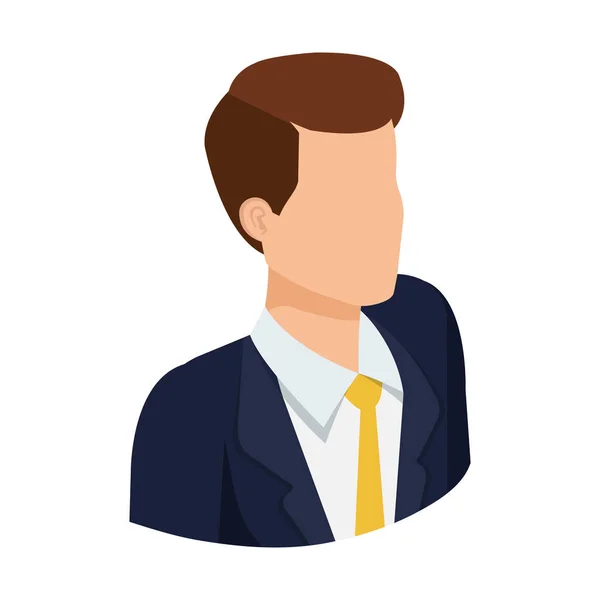 Elegáns üzletember avatar karakter — Stock Vector