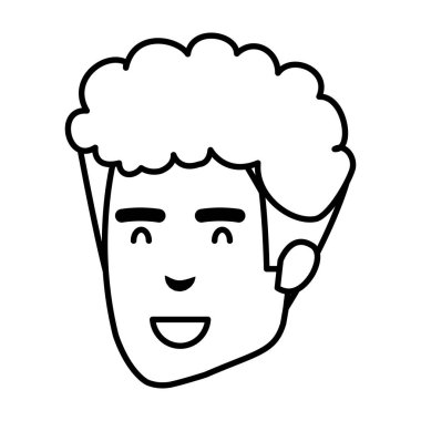 genç adam baş avatar karakter