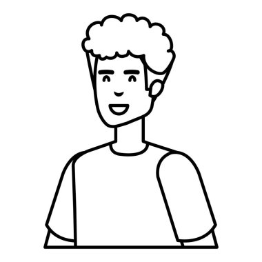 Genç ve rahat bir adam karakter