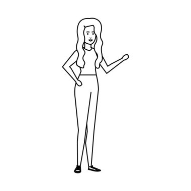 güzel ve genç kadın karakter