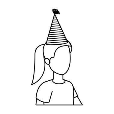 güzel bir kadınla parti şapkası