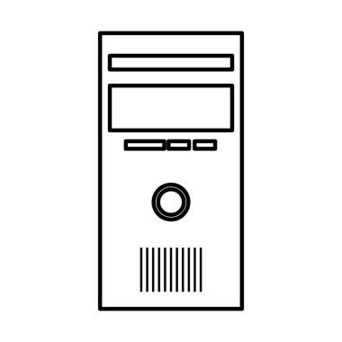 bilgisayar masaüstü cpu izole simgesi