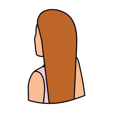 şık iş kadını arka avatar karakter