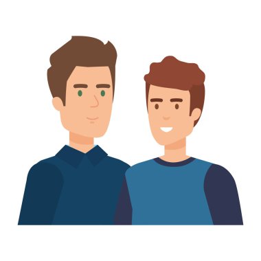 Çift Erkekler avatarlar karakter