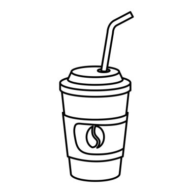 Kahve içecek plastik kap içinde