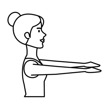 Kadın pratik Yoga pozisyon