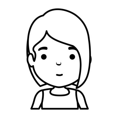 sevimli küçük kız karakter