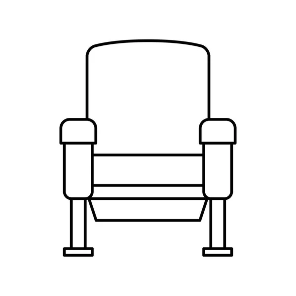 Chaise cinéma icône isolée — Image vectorielle