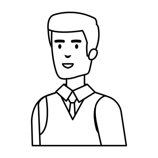 Elegante personaje de hombre de negocios avatar — Vector de stock